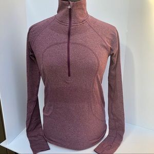 Lululemon Swiftly Tech 1/2 Zip heathered plumb